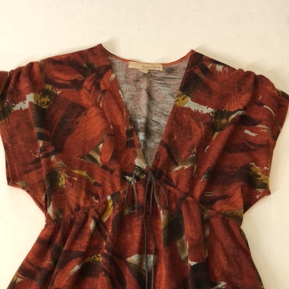 American Rag Cie Women's  V-Neck Cap Short Sleeve Flared Mini Dress Size S - Picture 8 of 10